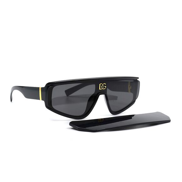 DOLCE&GABBANA DG6177 501/87 BLACK GREY UNISEX AUTHENTIC SUNGLASSES - Picture 5 of 14